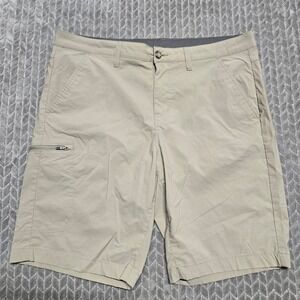 Eddie Bauer Mens Horizon Guide Shorts 36 Tan Nylon Stretch Hiking EM12SH331P
